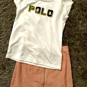 Girls pink, Camo and white set